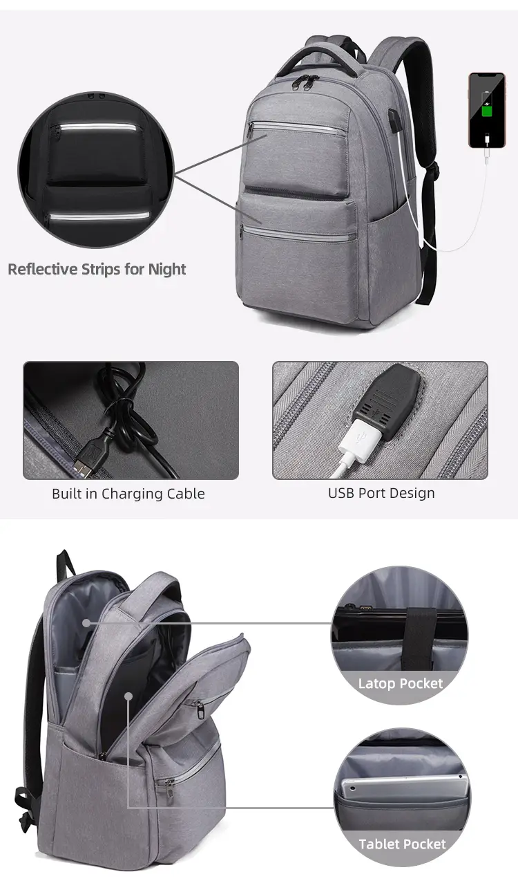 Padded 15.6-inch laptop compartment inside professional laptop bag – BEARKY DB02